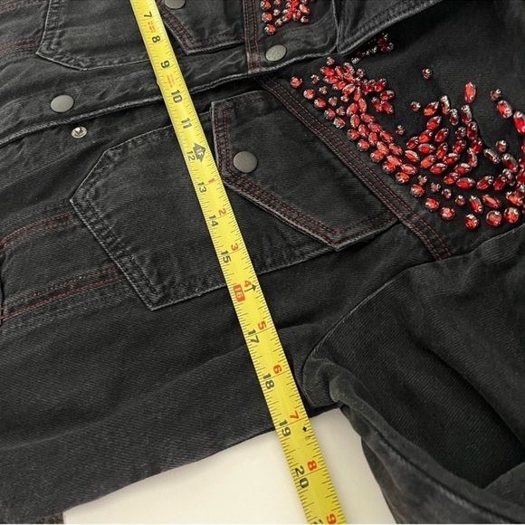 NWOT Free People Ruby Rebel Denim Black Jacket - Picture 12 of 14